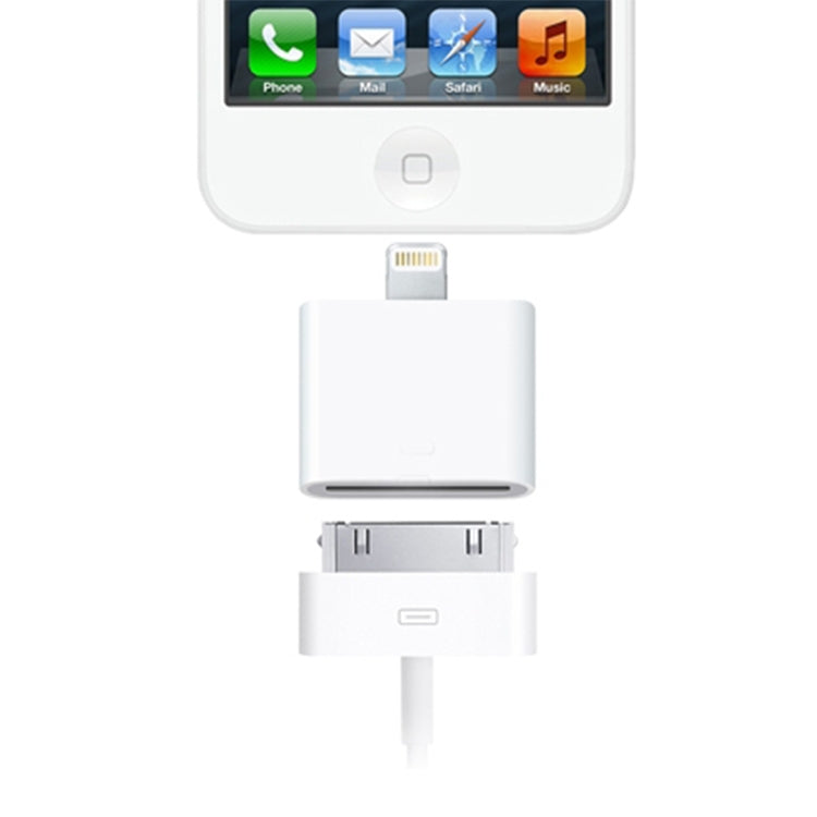 30 Pin Female to Male Adapter for iPhone 6 and 6 Plus iPhone 5 and 5C and 5S iPad Air / Mini 2 Retina iPod touch 5 (White)