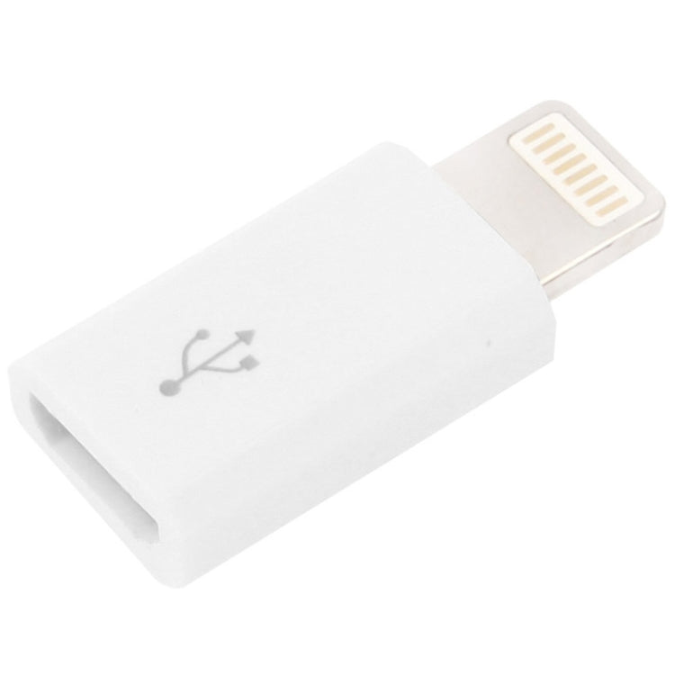 Micro 5 PIN USB para Cargar y Adaptador de transferencia de Datos adecuado para iPhone 6 y 6 Plus iPhone 5 / iPod Touch 5 / iPad Mini / Mini 2 retina / iPad 4 (Blanco)