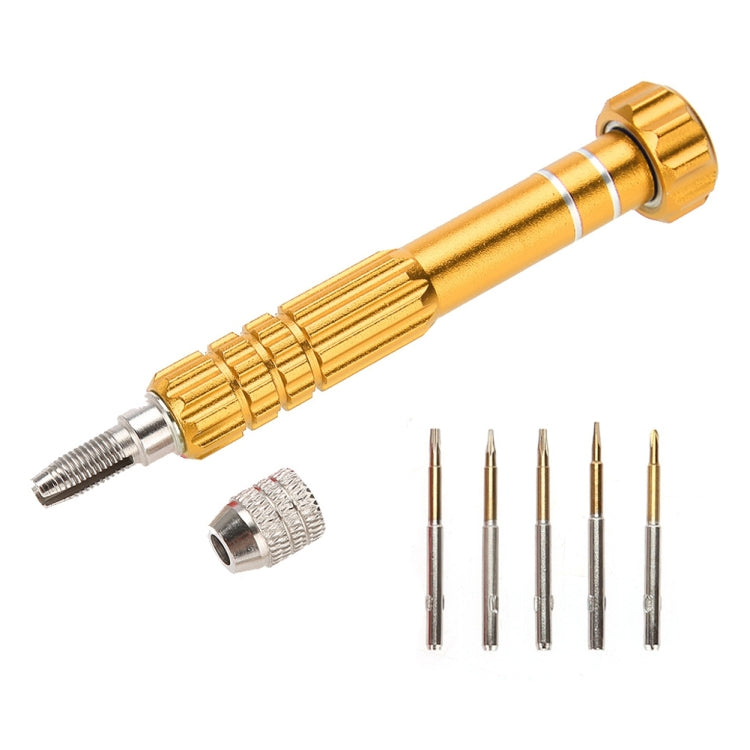 5 in 1 Golden Series Screwdriver Sets For iPhone 5 &amp; 5S &amp; 5C / iPhone 4 &amp; 4S (T5 / T6 / 1.2 / 1.5 / 0.8)