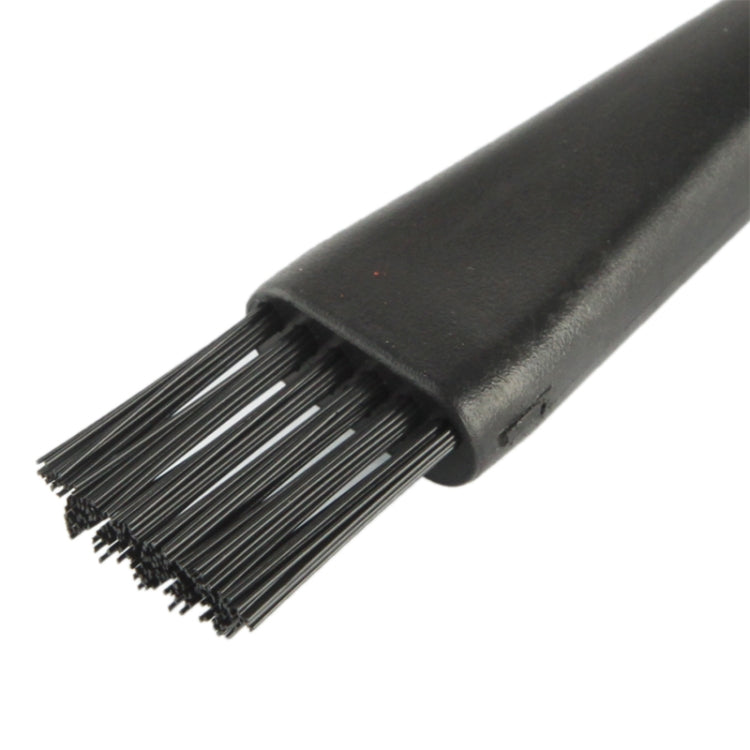Brosse de nettoyage antistatique à manche rond à 11 faisceaux Longueur du composant électronique : 14,8 cm (noir)