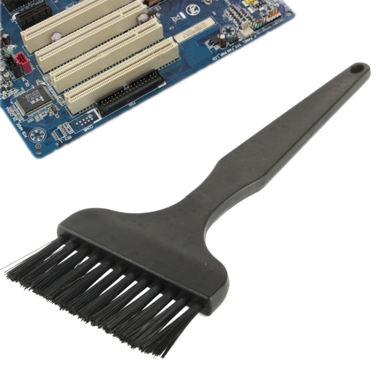 Electronic Component 12 Beam Flat Handle Anti-static Cleaning Brush Length: 17cm (Black)