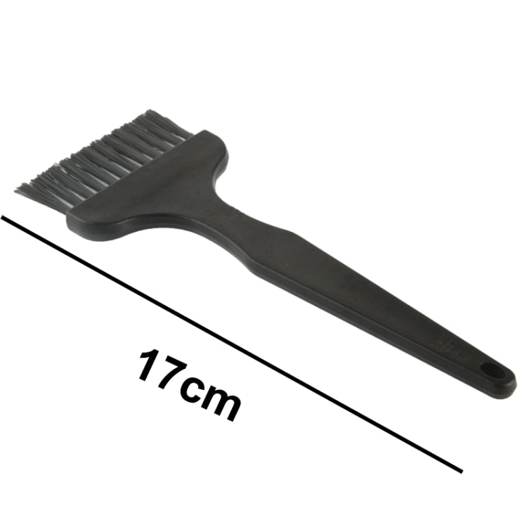 Componente electrónico Cepillo de limPieza antiestático de mango plano de 12 haces longitud: 17 cm (Negro)