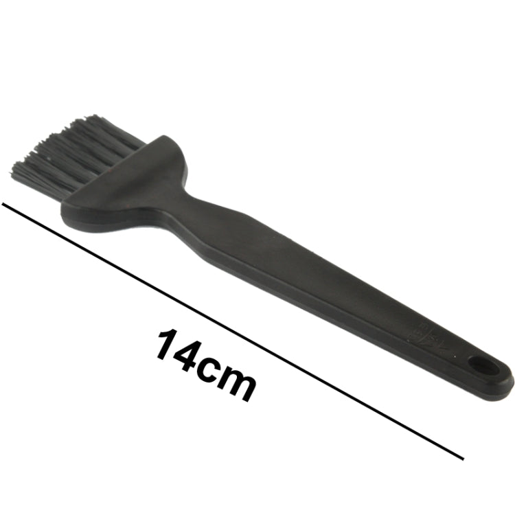 Electronic Component 7 Beam Flat Handle Anti-static Cleaning Brush Length: 14cm (Black)
