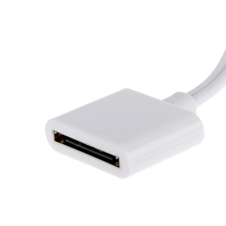 2 en 1 30 Pines Hembra a 8 pin + 3.5 mm Convertidor de Cables de Audio no admite iOS 10.3.1 o por encima del Teléfono (Blanco)