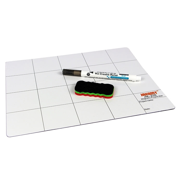 JAKEMY JM-Z09 25cm x 20cm Magnetic Project Mat with Marker Pen For iPhone / Samsung Repair Tools