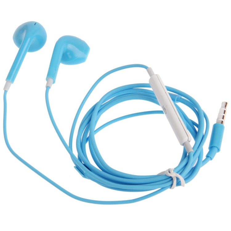3.5mm Wired Headset Headphones with Mic and Volume Control for Phones mp3 Laptop Computers (Blue)