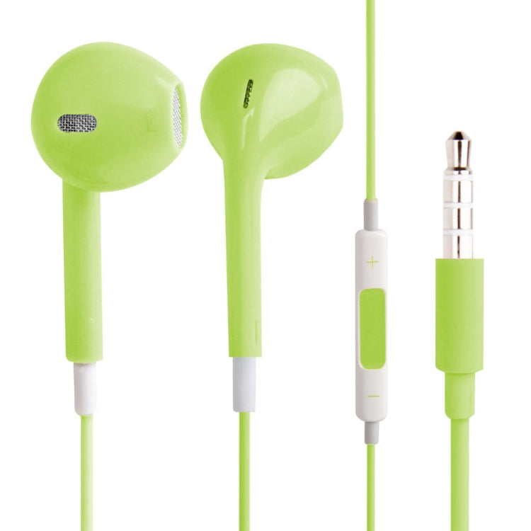 3.5mm Wired Headset Headphones with Mic and Volume Control for Phones mp3 Laptop Computers (Green)