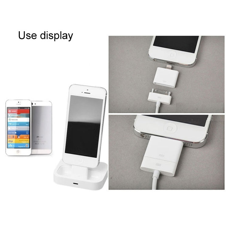 Colorida serie 8 Pin Male a 30 Pin Female Adapter Para iPhone 6 y 6 Plus iPhone 5 iPad Mini / Mini 2 Retina Itouch 5 (White)