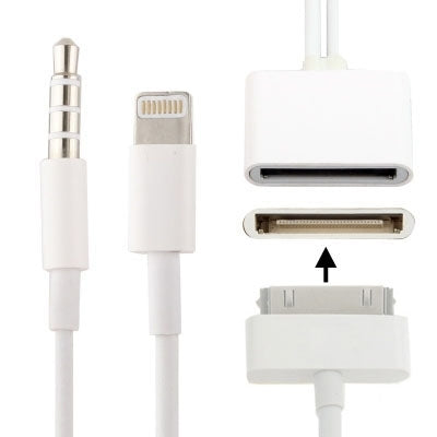 L'adaptateur audio 8 broches n'est pas compatible avec le téléphone iOS 10.3.1 ou supérieur (blanc)