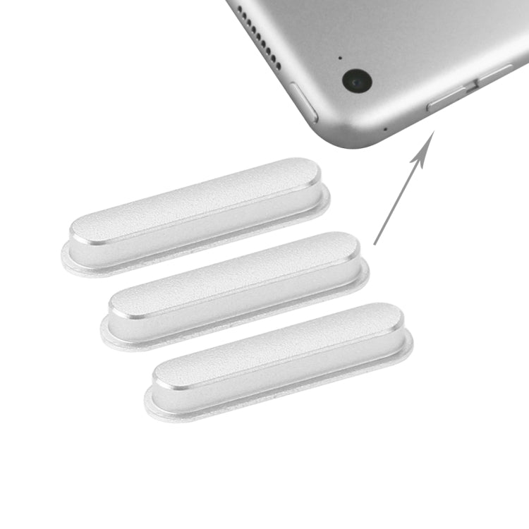 Side Keys 3 PCS for iPad Air 2 / iPad 6 (Silver)
