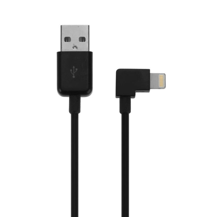 1M Elbow 8 Pin auf USB Lade-/Datenkabel für iPhone iPad (Schwarz)