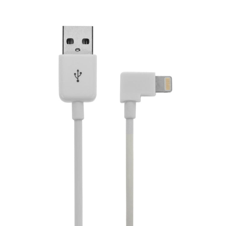 1M Elbow 8 pin a Cable de Datos / Carga de USB para iPhone iPad (Blanco)