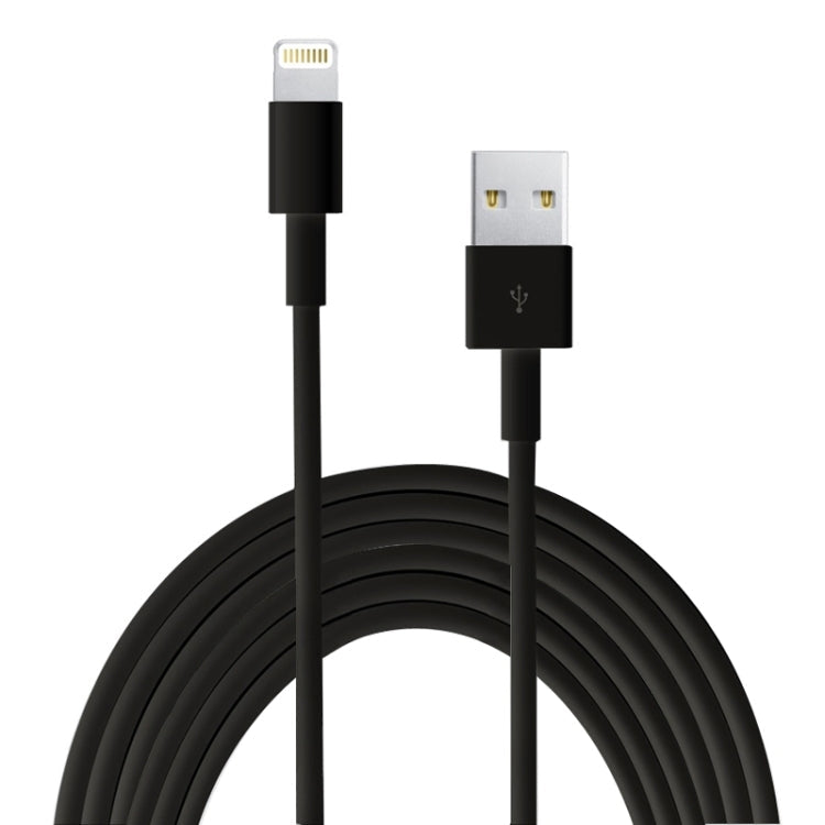 Câble de chargement de données de synchronisation USB en matériau TPE de 2 m de super qualité pour iPhone 6 et 6 Plus iPhone 5 et 5S et 5C compatible avec jusqu'à iOS 11.02 (noir)