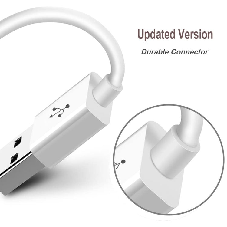 Câble de charge court prise 3,5 mm vers USB pour iPod Shuffle Longueur : 10 cm (Blanc)
