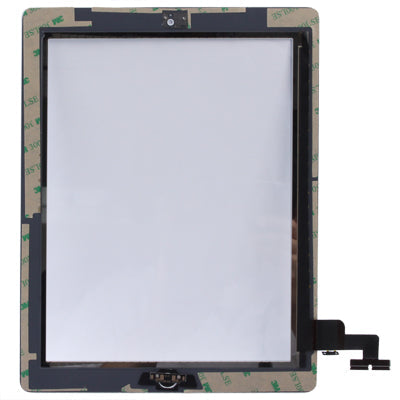 Écran tactile (bouton du contrôleur + câble flexible à membrane PCB du bouton d'accueil + adhésif d'installation de l'écran tactile) pour iPad 2 / A1395 / A1396 / A1397 (Blanc)