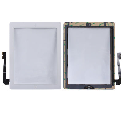 Controller Button + Home Key Button PCB Membrane Flex Cable + Touchpad Installation Adhesive Touchpad For iPad 3 White