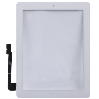 Bouton de contrôleur + bouton de clé d'accueil câble flexible à membrane PCB + pavé tactile adhésif d'installation de pavé tactile pour iPad 3 blanc