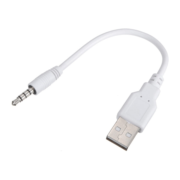 USB A 3.5mm Jack Sincronización de Datos y Cable de Carga para iPod shuffle 1st / 2nd / 3rd generación longitud: 15.5cm (Blanco)