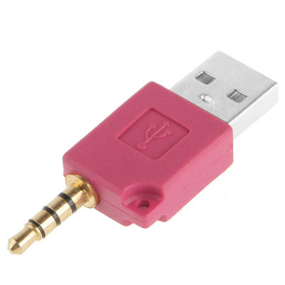 USB Database Charger Adapter For iPod shuffle 3rd/2nd Length: 4.6cm (Magenta)