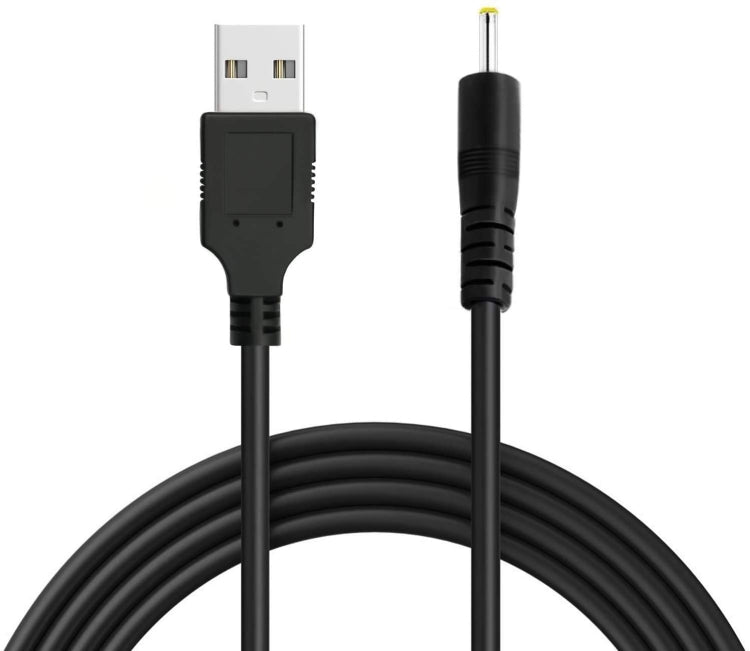 Longueur du câble d'alimentation USB mâle vers CC 2,5 x 0,7 mm : 1,2 m (noir)