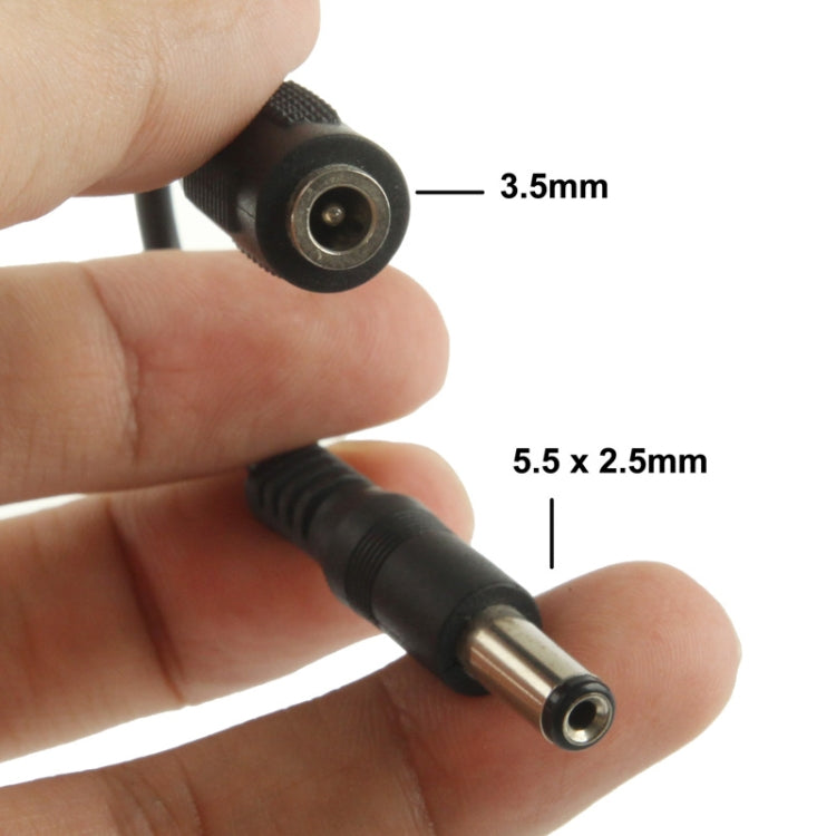 DC Plug Adapter 5.5x2.5mm Male to 3.5mm Female length: 12cm