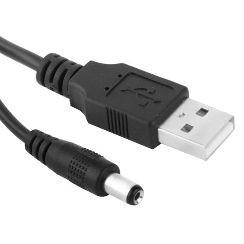 Cable de Alimentación USB Macho a CC de 5.5x2.1 mm longitud: 1 m