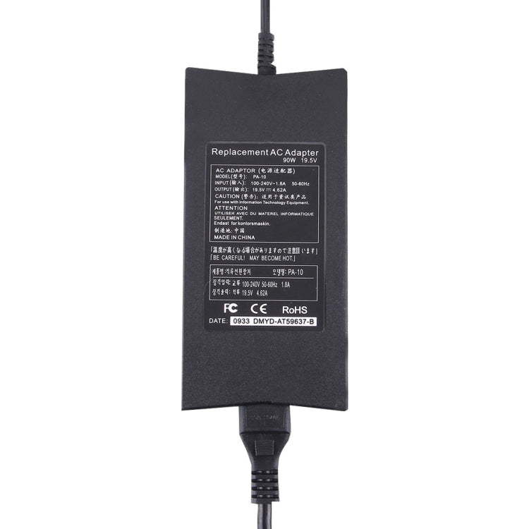 AC Adapter 19.5V 4.62A 90W For Dell D620 Laptop Output Tips: 7.4X5.0mm (Black)