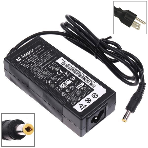 AC Adapter 16V 4.5A 72W For ThinkPad Notebook Output Tips: 5.5x2.5mm (Black)
