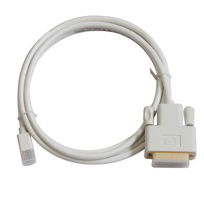 Adaptador convertidor de Cable Macho Mini DisplayPort a DVI 24 + 1 longitud del Cable: 1.8 m (Blanco)