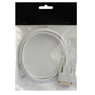 Mini DisplayPort to DVI 24+1 Male Cable Converter Adapter Cable Length: 1.8m (White)