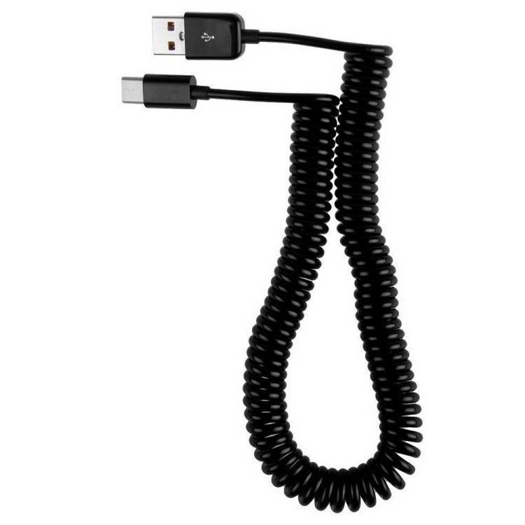 USB-C / TYPE-C 3.1 to USB 2.0 Spring Data Sync Charges Cable Cable length: 3M (Black)