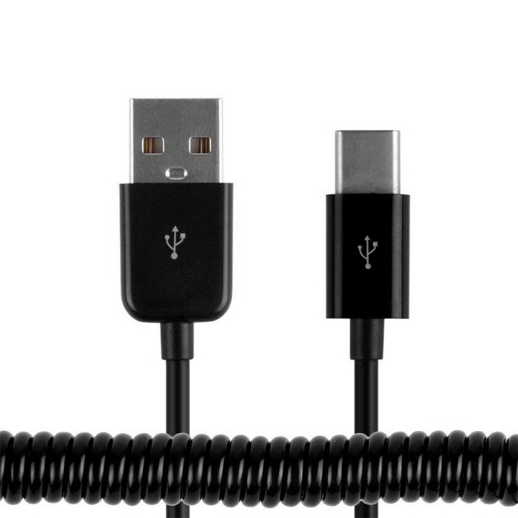 Câble de charge de synchronisation de données à ressort USB-C / TYPE-C 3.1 vers USB 2.0 Longueur du câble : 3 m (noir)