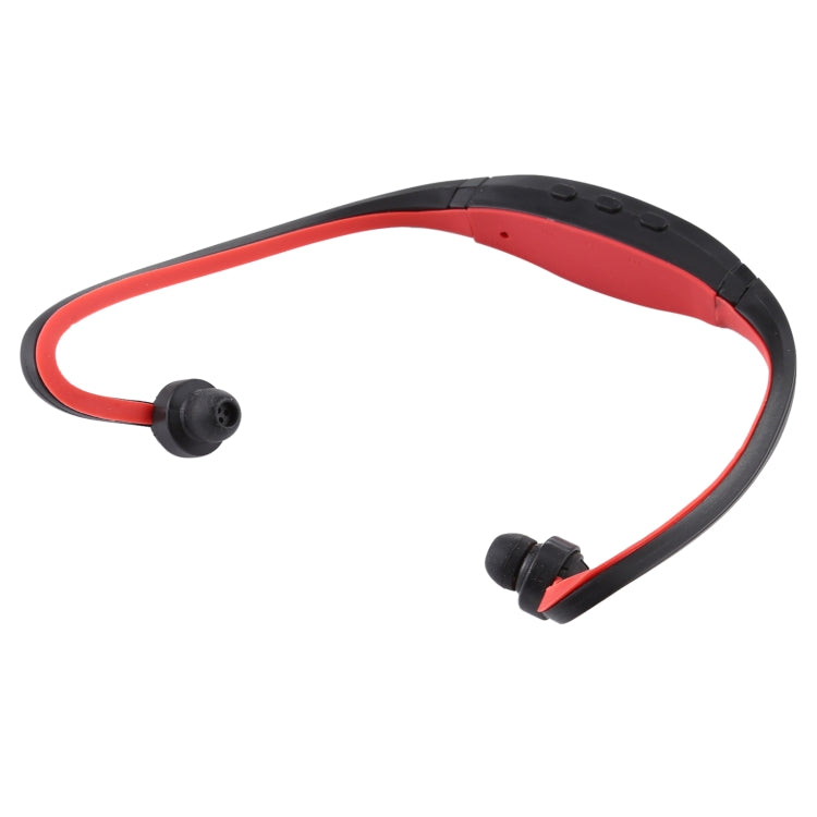 Écouteurs MP3 de sport de style tour de cou avec fente pour carte TF Format de musique : MP3/WMA/WAV (rouge)
