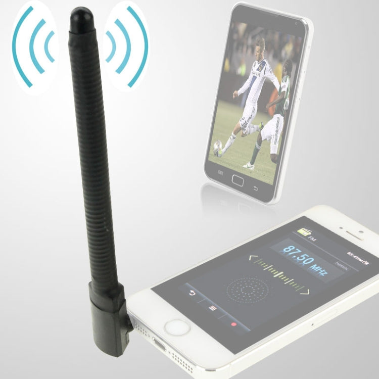 Antenne FM et TV mobile stéréo 6 dBi 2,5 mm de haute qualité Longueur : 10,2 cm (noir)