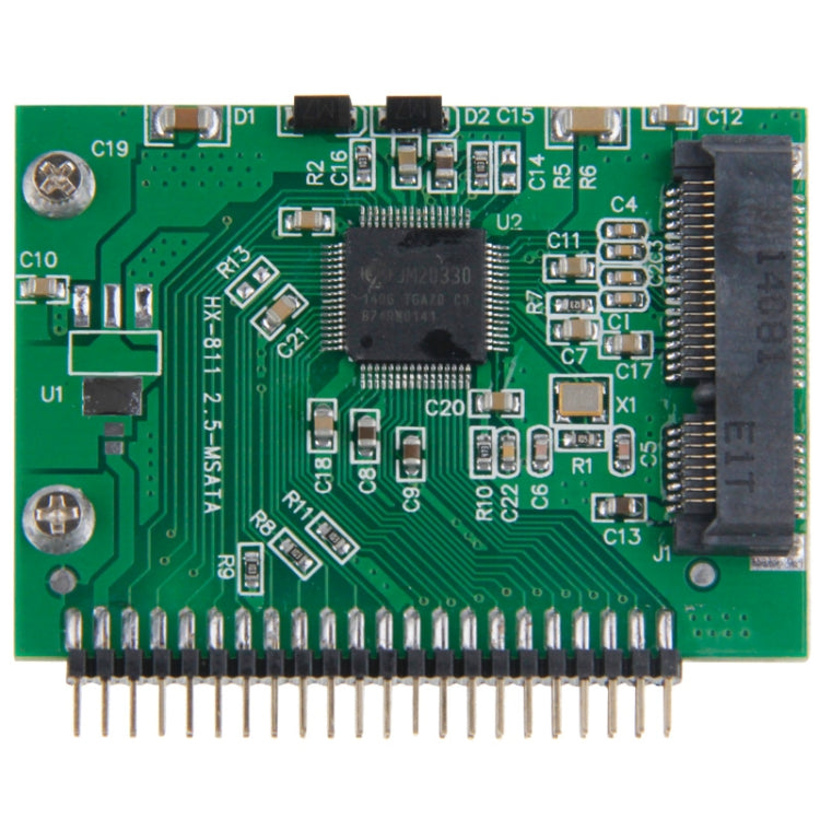 mSATA Mini PCI-E SSD Hembra a 3.3V 2.5 pulgadas 44 Pin IDE Tarjeta convertidora Macho