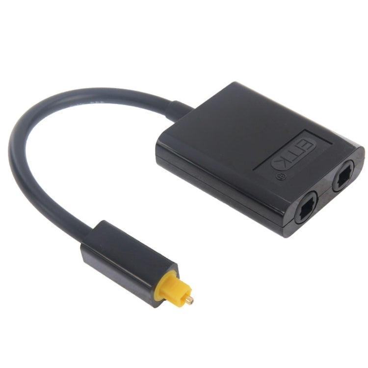 Répartiteur audio fibre optique numérique Toslink 1 à 2 adaptateur de câble pour lecteur DVD (noir)