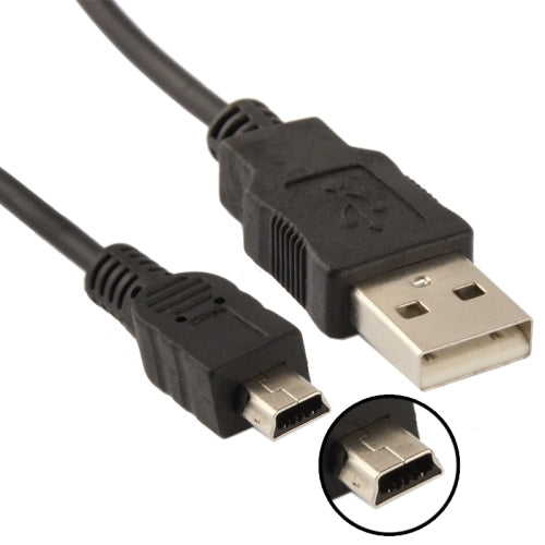 USB 2.0 AM to Mini 5-pin Cable Length: 1.5m (Black)