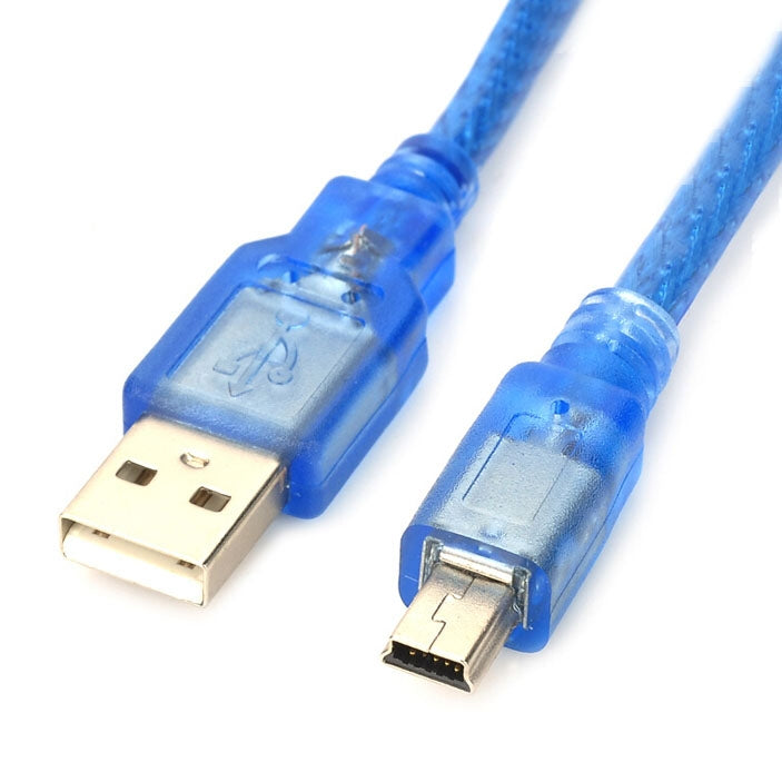 USB 2.0 AM to Mini 5-pin USB Cable Length: 30.5 cm