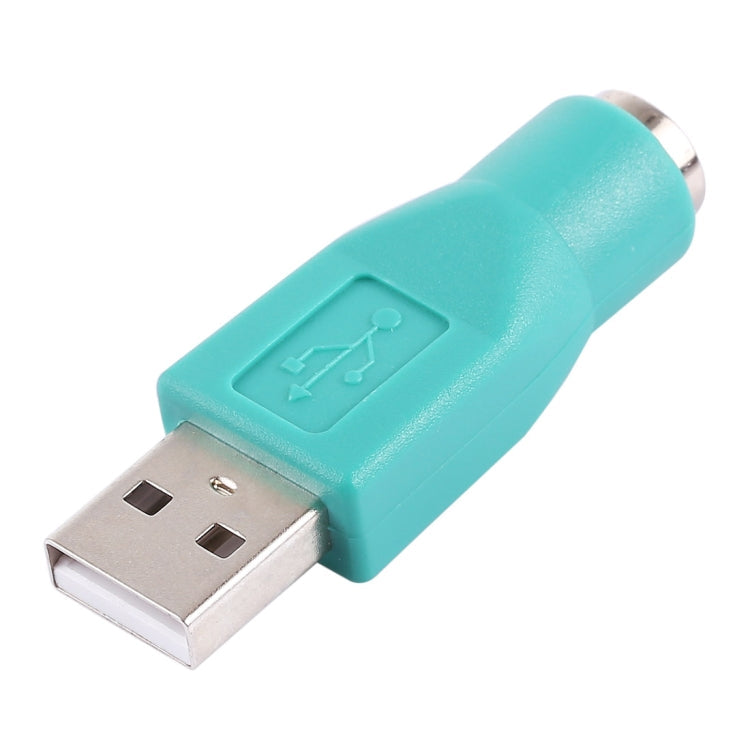 USB A Plug to Mini DIN6 Female (PS/2 to USB) Adapter (Green)