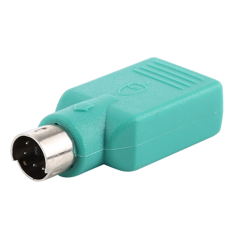 USB A Jack to Mini DIN6 Male (USB to PS/2) Adapter (Green)