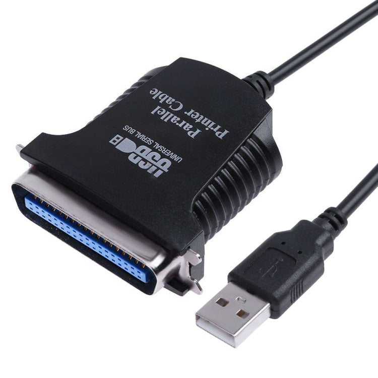 Cable adaptador de impresora USB a Paralelo 1284 de 36 clavijas longitud del Cable: 1 m (Negro)