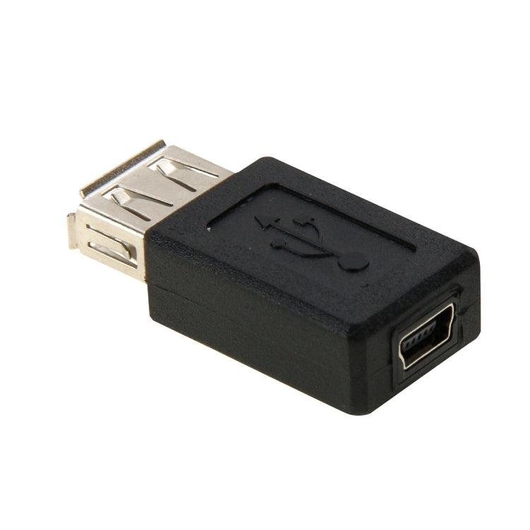 Adaptador USB 2.0 AF a Mini USB Hembra de 5 pines (Negro)