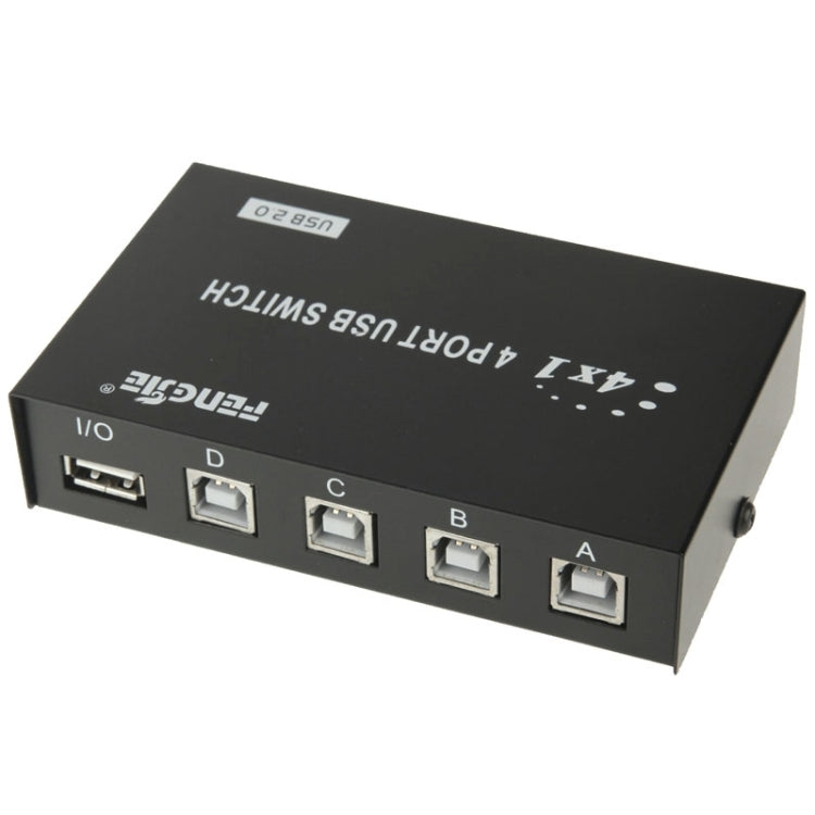 FENGJIE FJ-IA4B-C 4 Ports USB 2.0 Hi-Speed ​​Switcher Keystroke Hotspot Switch Box For PC Computer Scanner Printer