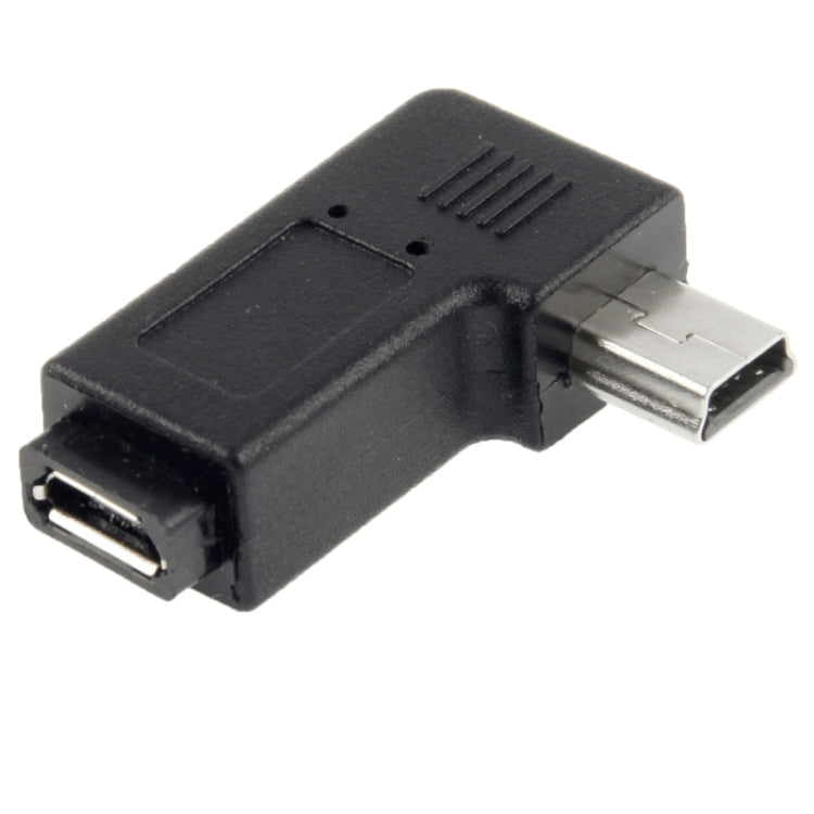 90 Degree Micro USB to Mini USB Adapter (Black)