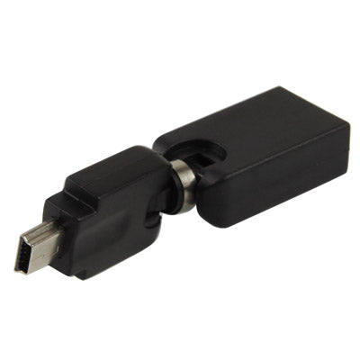 Adaptateur USB 2.0 AF vers Mini USB OTG de haute qualité prenant en charge la rotation à 360 degrés