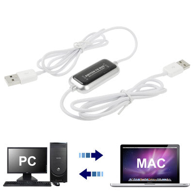 Kit de transfert Switch-To-MAC USB 2.0 Câble de liaison de données MAC vers PC / PC vers PC / MAC vers MAC Longueur de transfert de fichiers partagés : 165 cm