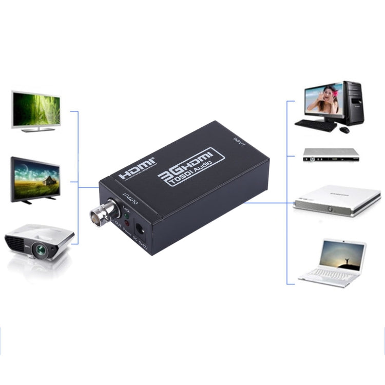 Convertidor AY31 Mini 3G HDMI a SDI (Negro)