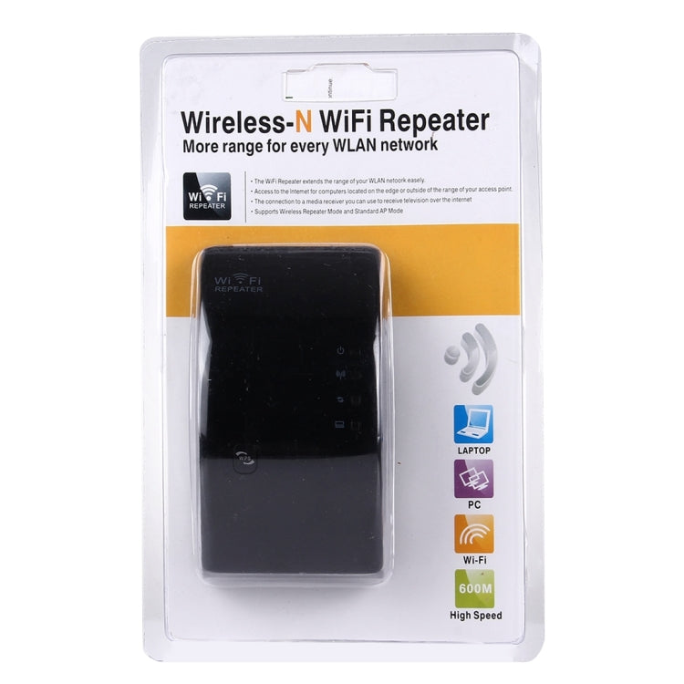 Expansor de rango de repetidor de 300Mbps Wireless-N WIFI 802.11n (Negro)