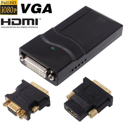 Adaptateur d'affichage USB 2.0 vers DVI/VGA/HDMI compatible avec Full HD 1080P extensible jusqu'à 6 unités d'affichage