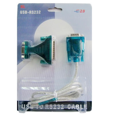 USB to RS232 9 Pin Male Cable and RS232 9P Female to RS232 25 Pin Male Adapter with Single Chip